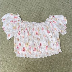 Off the shoulder crop top